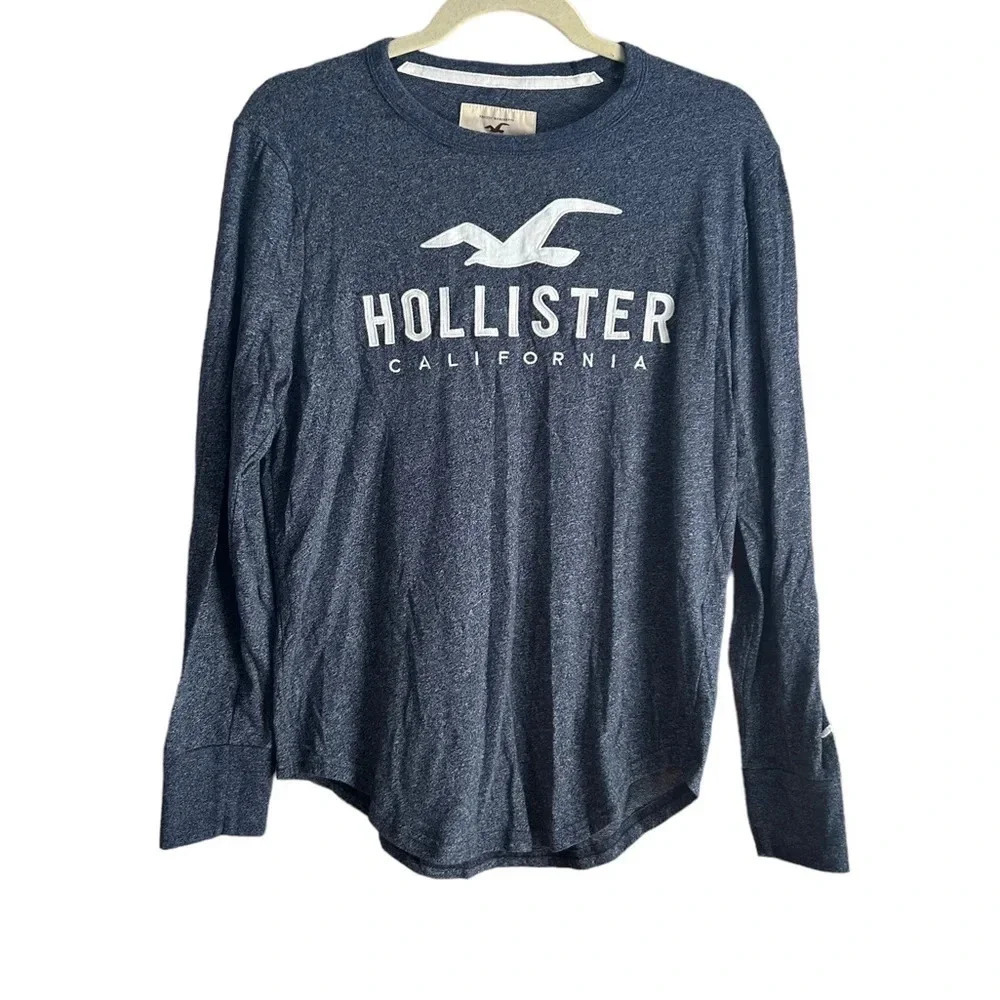 HOLLISTER MEN’S Y2K LOGO LONG SLEEVE TEE